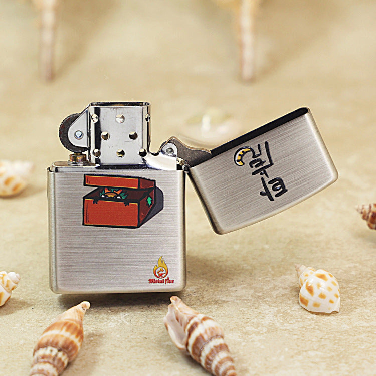 Zippo Brushed Smoked Chrome 'Crouching Tiger Hidden Dragon' - DS128