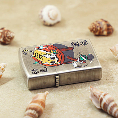 Zippo Brushed Smoked Chrome 'Crouching Tiger Hidden Dragon' - DS128