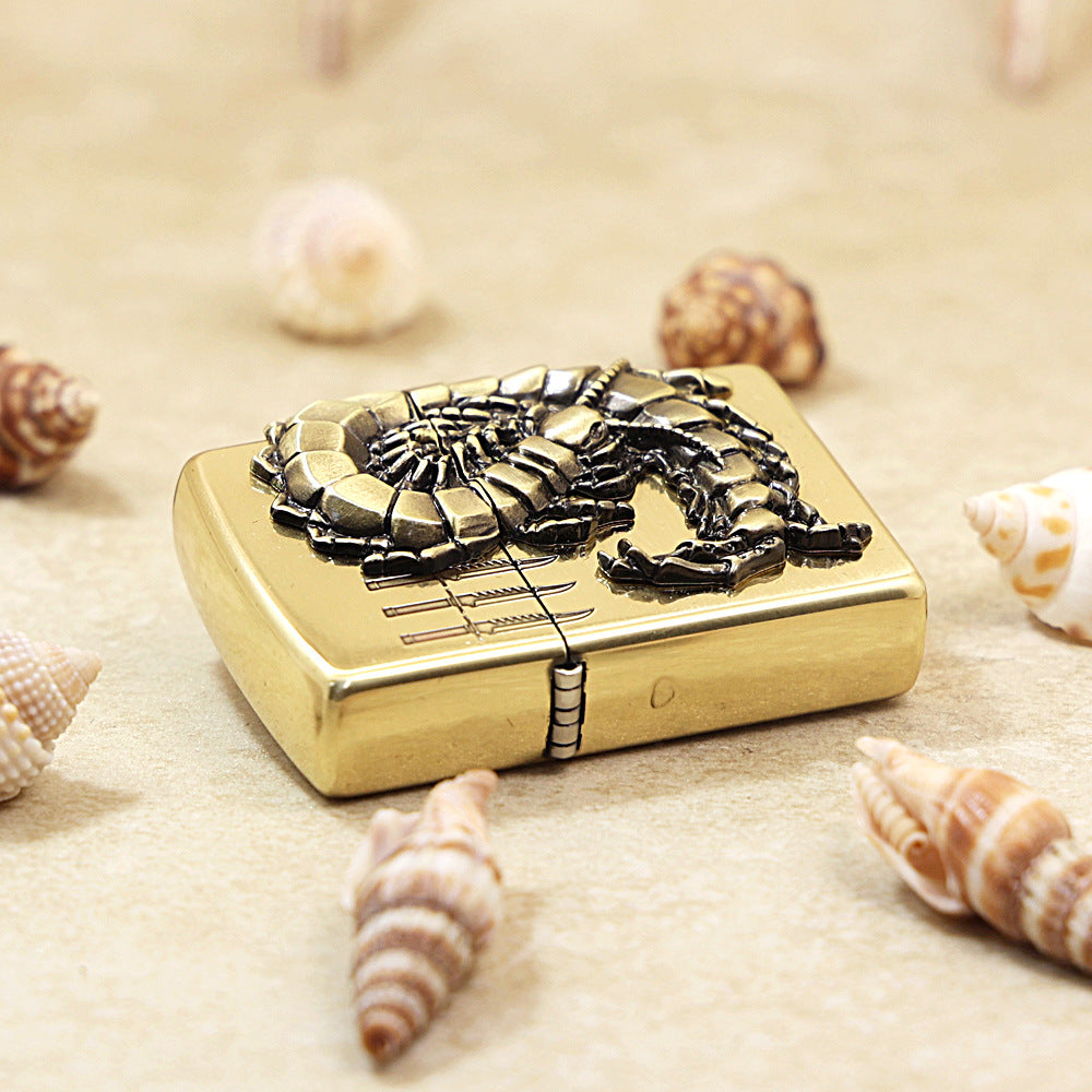 Zippo Centipede Emblem Antique Brass - JP50
