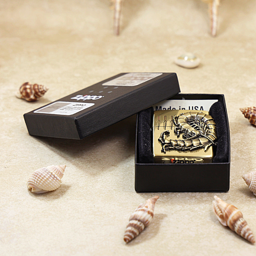 Zippo Centipede Emblem Antique Brass - JP50