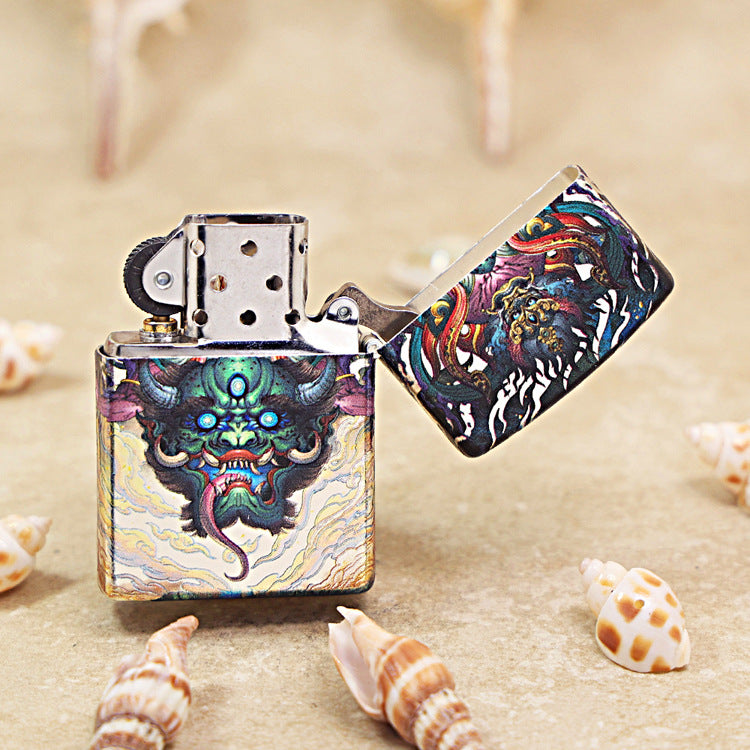 Zippo Color Printed Fierce Demon Queller Warrior - CS07