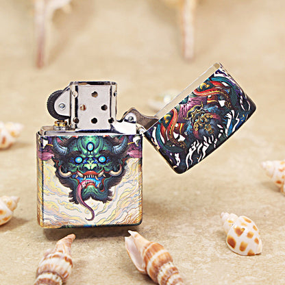 Zippo Color Printed Fierce Demon Queller Warrior - CS07