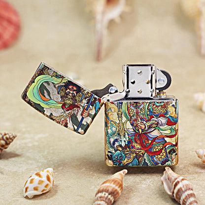 Zippo Color Printed Magnificent Chinese Door Guardian Warrior - CS06