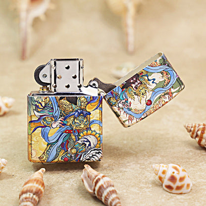Zippo Color Printed Magnificent Chinese Door Guardian Warrior - CS06