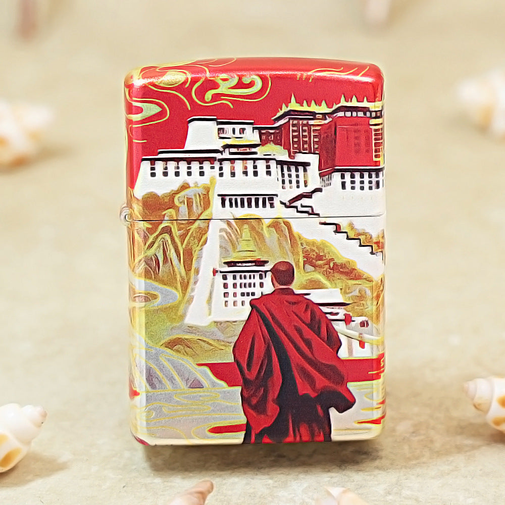 Zippo Color Printed Monk and Potala Palace in Tibet - CS22