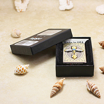 Zippo Crown Cross Black Ice - KR04