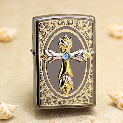 Zippo Crown Cross Black Ice - KR04