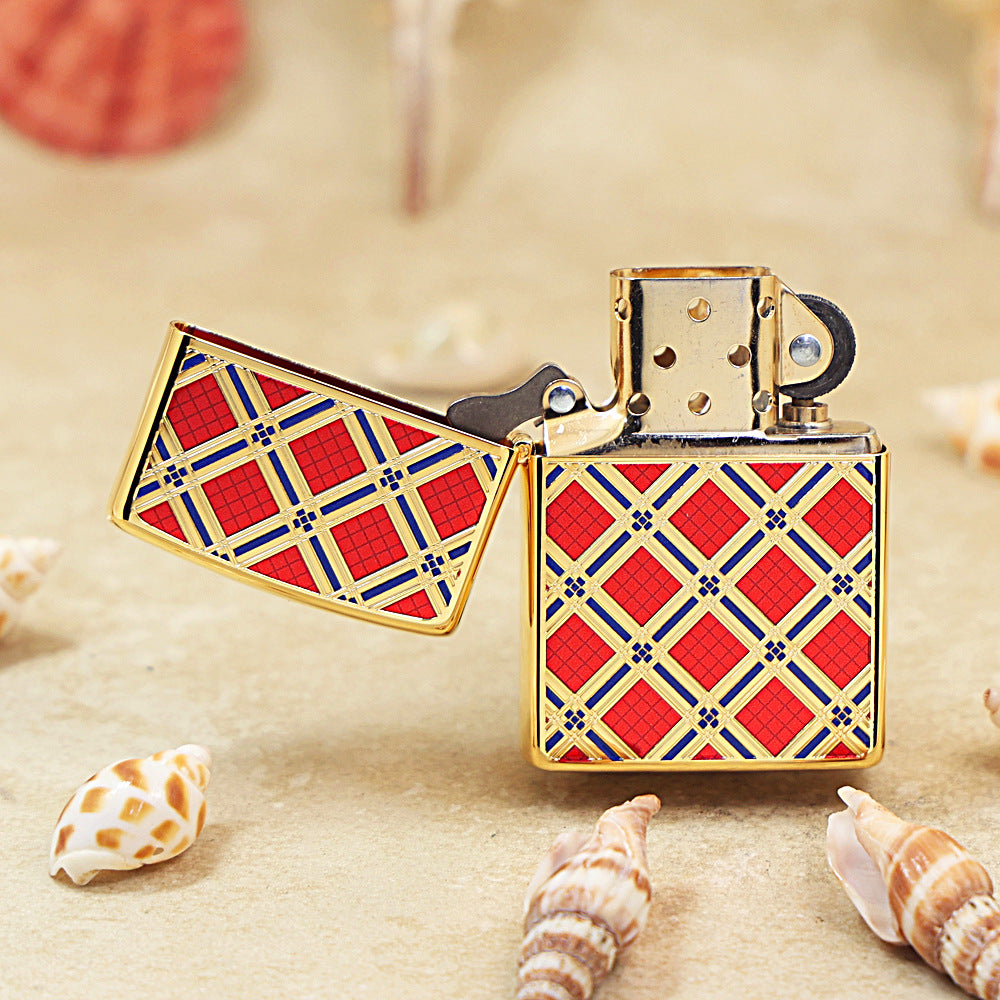 Zippo Double-Sided Diamond Pattern (Red)- JP13