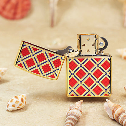 Zippo Double-Sided Diamond Pattern (Red)- JP13