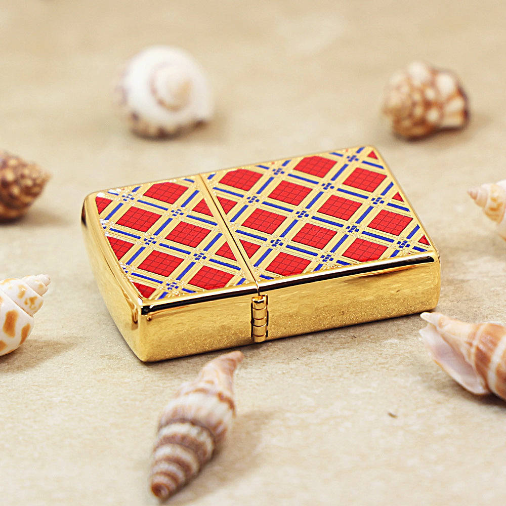 Zippo Double-Sided Diamond Pattern (Red)- JP13