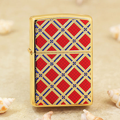 Zippo Double-Sided Diamond Pattern (Red)- JP13