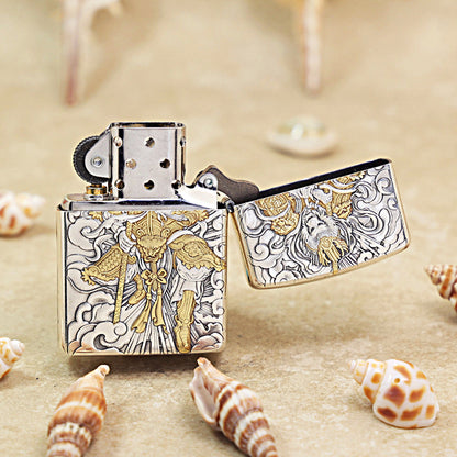 Zippo Dual-Tone Erlang Shen & Howling Dog 162-DS95