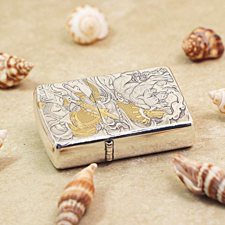 Zippo Dual-Tone Erlang Shen & Howling Dog 162-DS95