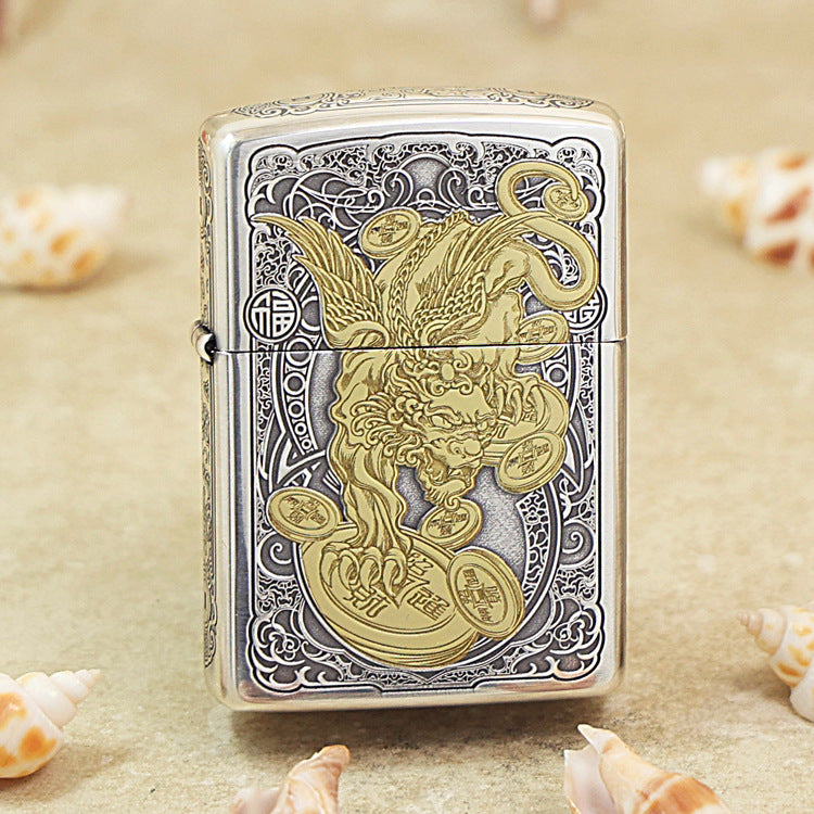 Zippo Dual-Tone 'Fortune Pixiu' Bamboo Box Edition 162-DS51