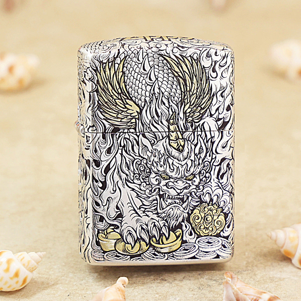 Zippo Dual-Tone Pixiu Prosperity Edition (Deluxe Leather Box) 168-DS17