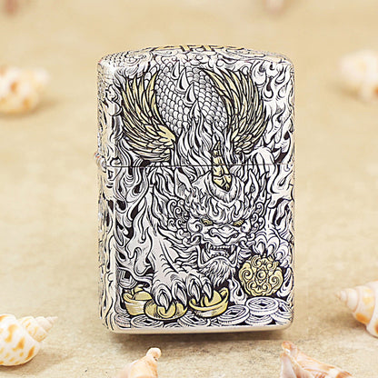 Zippo Dual-Tone Pixiu Prosperity Edition (Deluxe Leather Box) 168-DS17