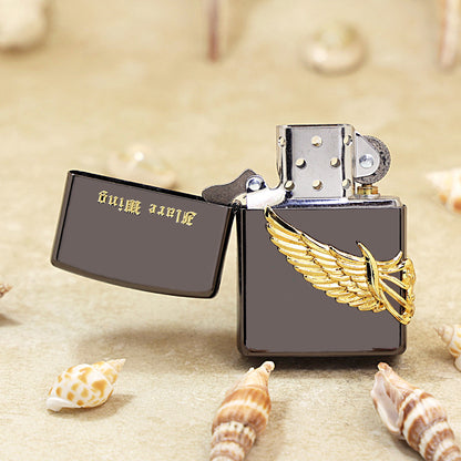 Zippo Flare Wing (Black Ice & Gold Wing) - JP28