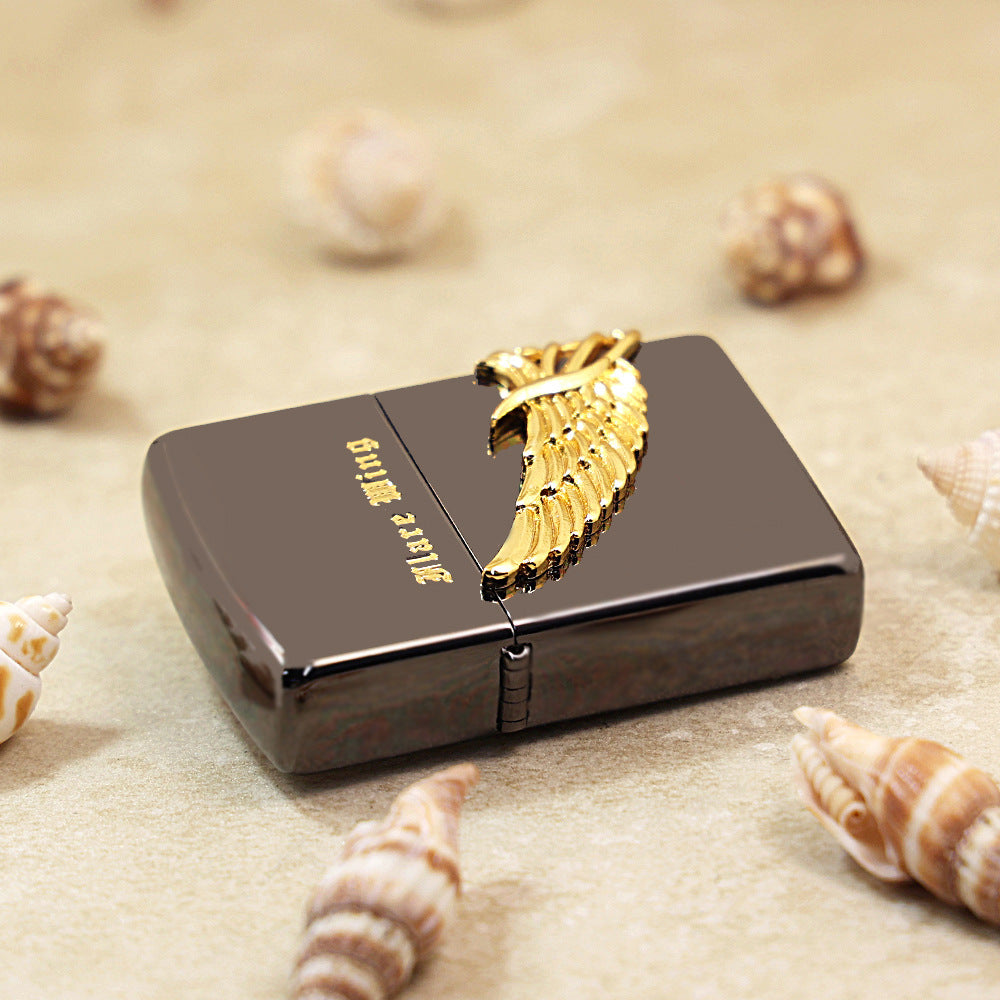 Zippo Flare Wing (Black Ice & Gold Wing) - JP28