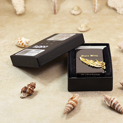 Zippo Flare Wing (Black Ice & Gold Wing) - JP28