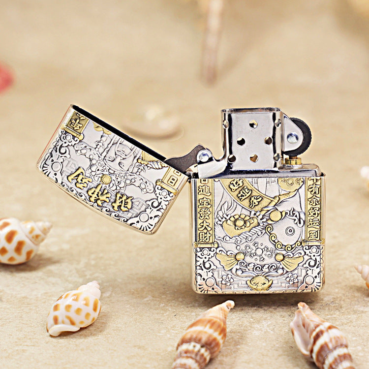 Zippo God of Wealth (Cai Shen) Deep Carve - DS108