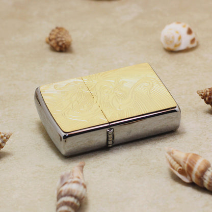 Zippo Gold Plate Double-Sided Dragon Emblem - JP65