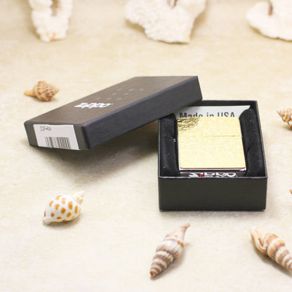 Zippo Gold Plate Double-Sided Floral Arabesque Emblem - JP66