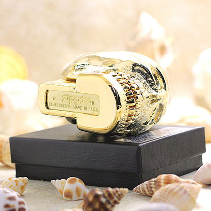 Zippo Heavy Armor Giant Skull - High Polish Gold - JP61
