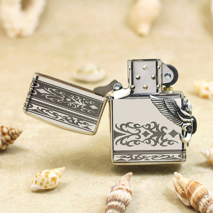 Zippo Heavy Metal Side Eagle Wing with Black Turquoise - JP24