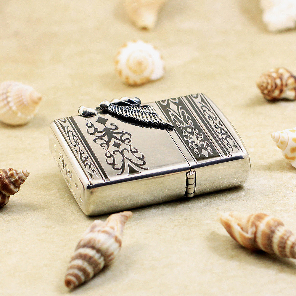 Zippo Heavy Metal Side Eagle Wing with Black Turquoise - JP24