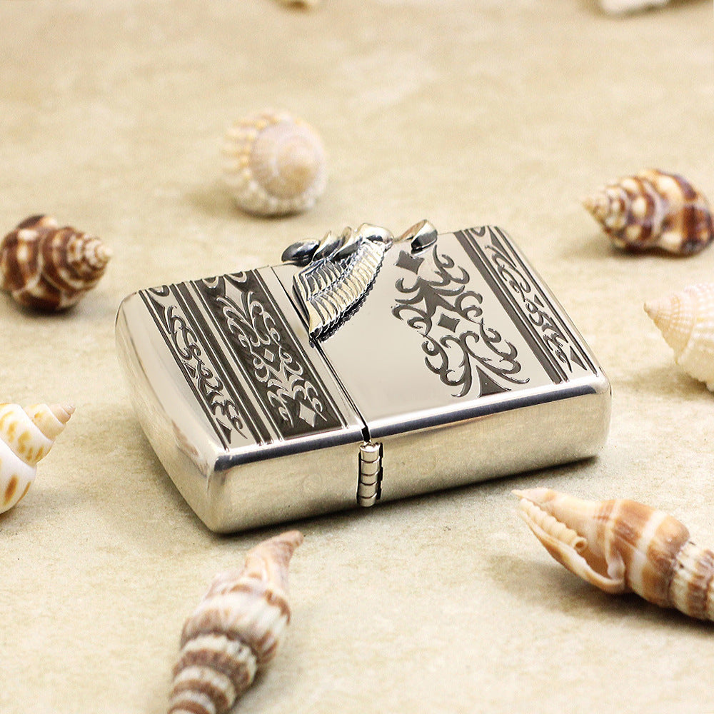 Zippo Heavy Metal Side Eagle Wing with Turquoise - JP23