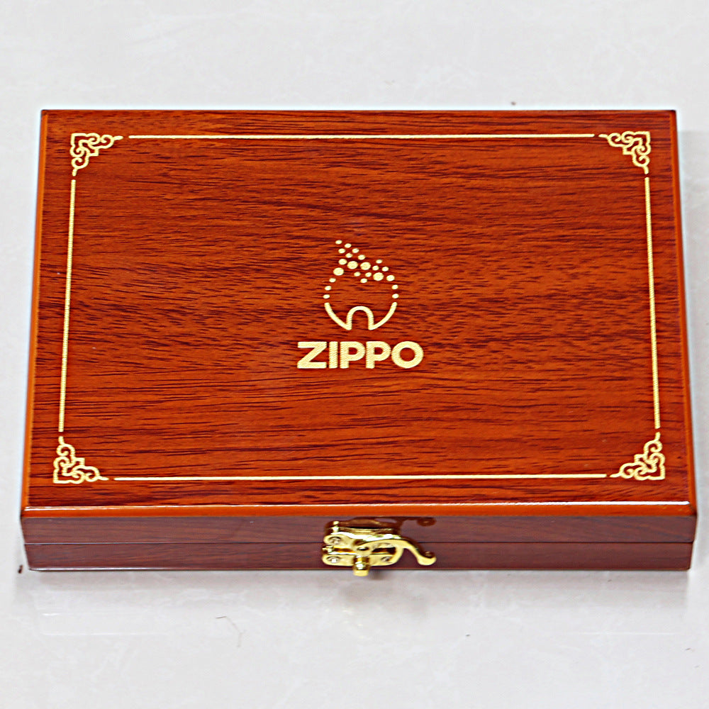 Zippo Heavy Relief Copper Tone Zhao Gongming God of Wealth on Tiger - CM34