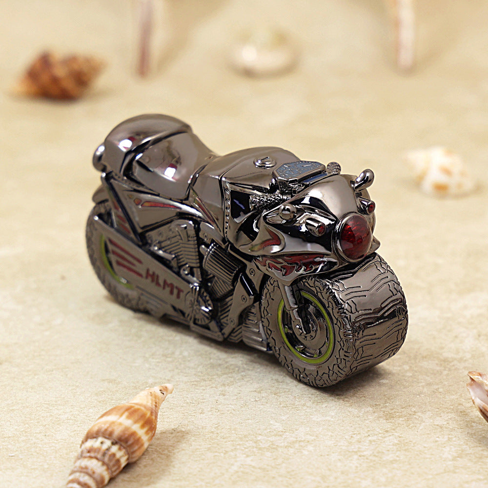 Zippo Heavy Relief Dark Tone Motorcycle Figurine Case Set - CM11