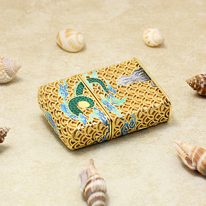 Zippo Heavy Relief Dragon and Phoenix Bring Prosperity Pair Set - CM54