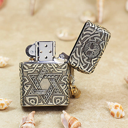 Zippo Heavy Relief Embellished Guardian Angel and Celtic Knotwork - CM07