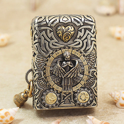 Zippo Heavy Relief Embellished Guardian Angel and Celtic Knotwork - CM07