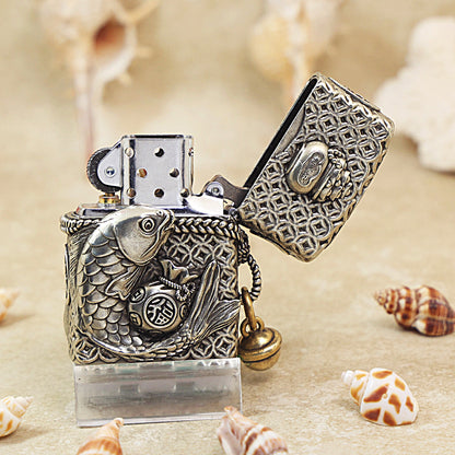 Zippo Heavy Relief Maneki-Neko Lucky Cat Fortune Case Set - CM19