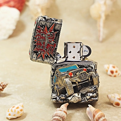 Zippo Solid 3d-embossed Off-Road Jeep and Rock Crawler Case Bundle - CM12