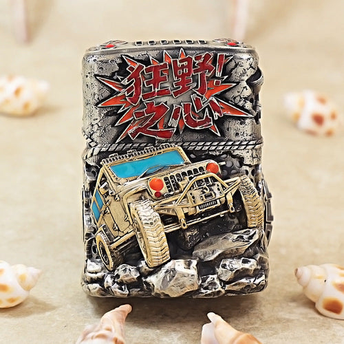 Zippo Solid 3d-embossed Off-Road Jeep and Rock Crawler Case Bundle - CM12