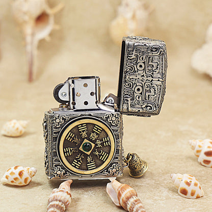 Zippo Heavy Relief Silver Mountain Ghost Charm Coin Case - CM44