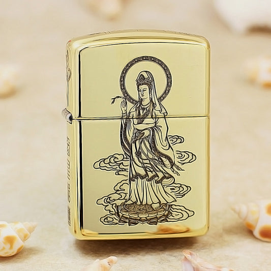 Zippo High Polish Brass Bodhisattva Avalokitesvara - CC92