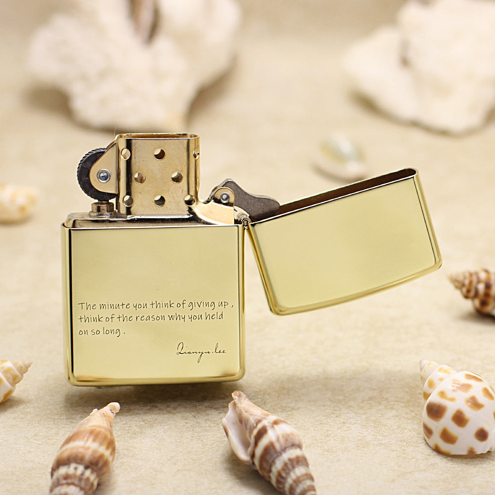 Zippo High Polish Brass Bull Skull Compass Emblem - CC125