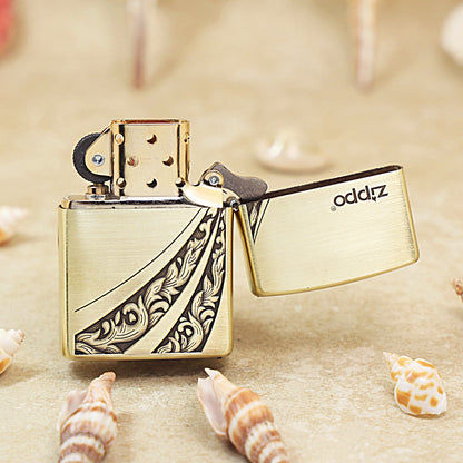 Zippo High Polish Brass Double Arc Scrollwork - CC98