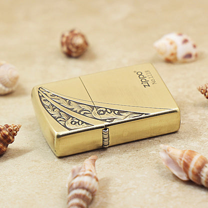 Zippo High Polish Brass Double Arc Scrollwork - CC98