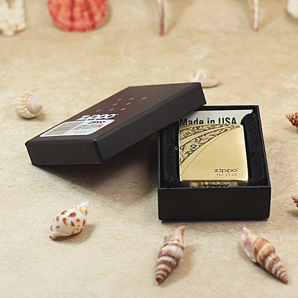 Zippo High Polish Brass Double Arc Scrollwork - CC98