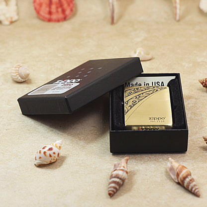 Zippo High Polish Brass Double Arc Scrollwork - CC98