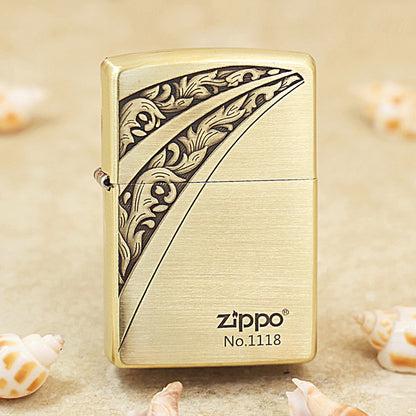 Zippo High Polish Brass Double Arc Scrollwork - CC98