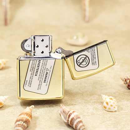 Zippo High Polish Brass Engraved Flint Mechanism Diagram - SC30