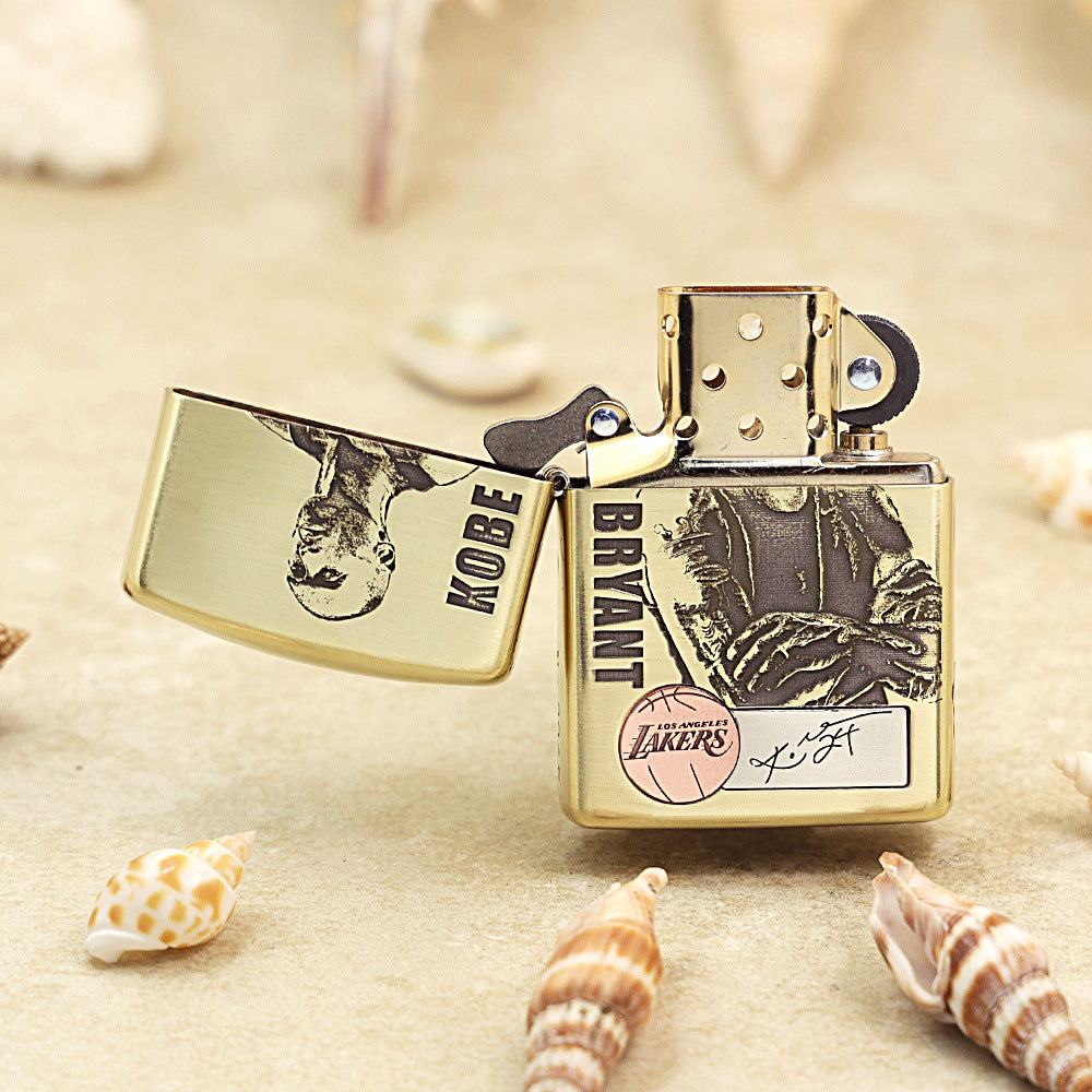 Zippo High Polish Brass Engraved Kobe Bryant Lakers Emblem - CC152