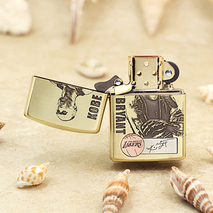 Zippo High Polish Brass Engraved Kobe Bryant Lakers Emblem - CC152