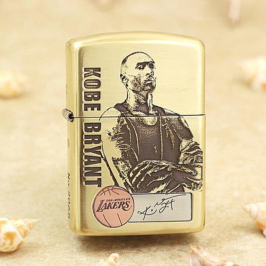 Zippo High Polish Brass Engraved Kobe Bryant Lakers Emblem - CC152
